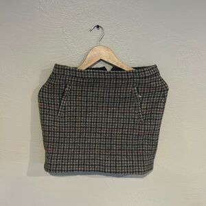 J. Crew Women's Tweed Houndstooth Wool Mini Skirt - Multicolor, Size 0
